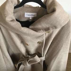 Calvin Klein Cape Coat in Oat S/M size